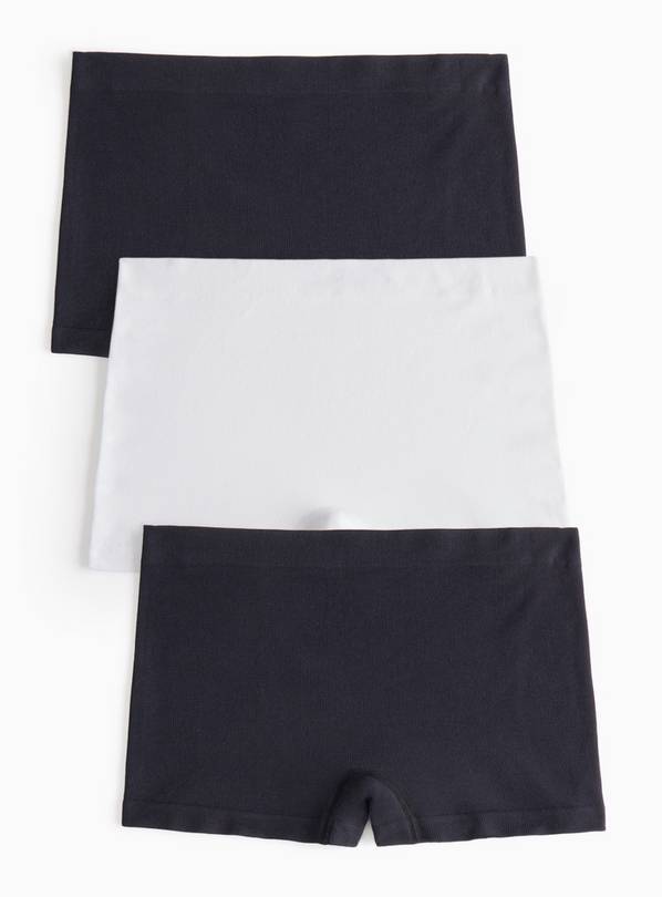 Ribbed Seamless Knicker Shorts 3 Pack S